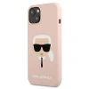 Чохол Karl Lagerfeld Silicone Karl`s Head для iPhone 13 Light Pink (KLHCP13MSLKHLP)