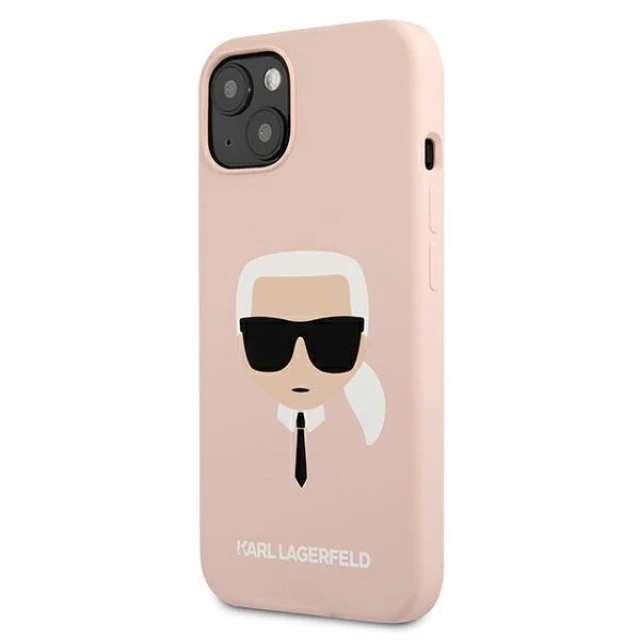 Чохол Karl Lagerfeld Silicone Karl`s Head для iPhone 13 Light Pink (KLHCP13MSLKHLP)