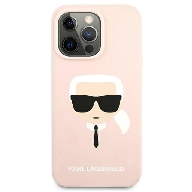 Чохол Karl Lagerfeld Silicone Karl`s Head для iPhone 13 | 13 Pro Light Pink (KLHCP13LSLKHLP)