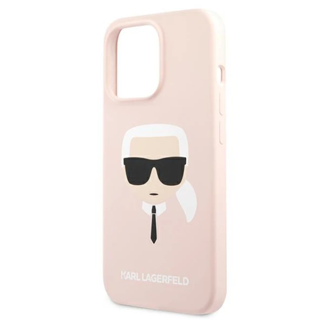 Чохол Karl Lagerfeld Silicone Karl`s Head для iPhone 13 | 13 Pro Light Pink (KLHCP13LSLKHLP)