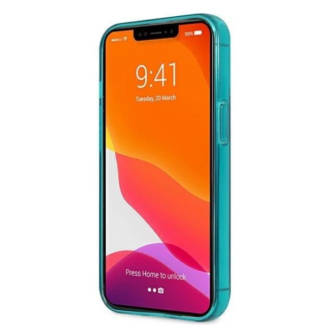 Чохол Karl Lagerfeld Glitter Choupette Fluo для iPhone 13 Pro Blue (KLHCP13LCHTRB)