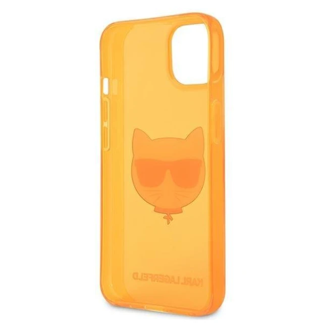 Чохол Karl Lagerfeld Glitter Choupette Fluo для iPhone 13 Orange (KLHCP13MCHTRO)