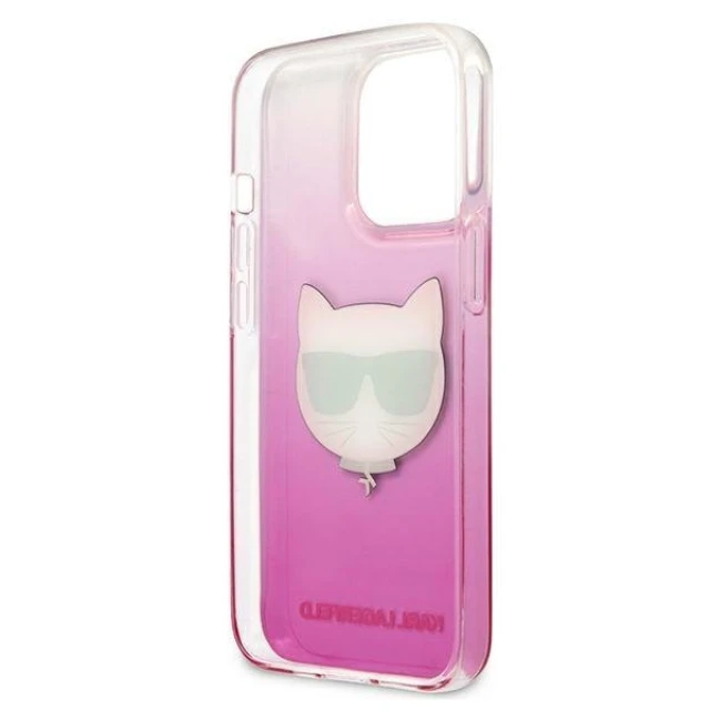 Чохол Karl Lagerfeld Saffiano Choupette Head для iPhone 13 Pro Max Pink (KLHCP13XCTRP)