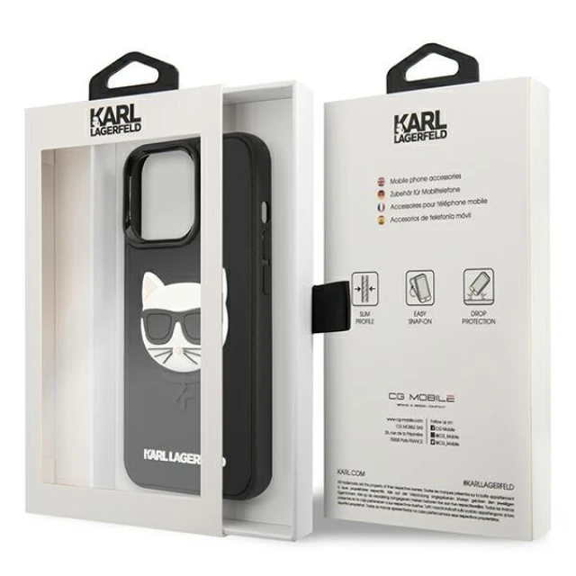 Чохол Karl Lagerfeld 3D Choupette для iPhone 13 Pro Black (KLHCP13LCH3DBK)
