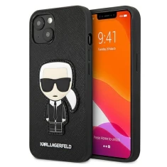 Чохол Karl Lagerfeld Saffiano Iconic Karl's Patch для iPhone 13 mini Black (KLHCP13SOKPK)