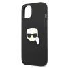 Чохол Karl Lagerfeld Leather Iconic Karl's Head Metal для iPhone 13 mini Black (KLHCP13SPKMK)