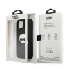 Чохол Karl Lagerfeld Leather Iconic Karl's Head Metal для iPhone 13 mini Black (KLHCP13SPKMK)