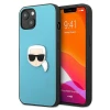 Чохол Karl Lagerfeld Leather Iconic Karl's Head Metal для iPhone 13 mini Blue (KLHCP13SPKMB)