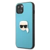 Чохол Karl Lagerfeld Leather Iconic Karl's Head Metal для iPhone 13 mini Blue (KLHCP13SPKMB)
