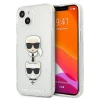 Чохол Karl Lagerfeld Glitter Karl's and Choupette для iPhone 13 mini Silver (KLHCP13SKCTUGLS)