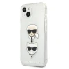 Чохол Karl Lagerfeld Glitter Karl's and Choupette для iPhone 13 mini Silver (KLHCP13SKCTUGLS)