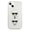 Чохол Karl Lagerfeld Glitter Karl's and Choupette для iPhone 13 mini Silver (KLHCP13SKCTUGLS)