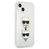 Чохол Karl Lagerfeld Glitter Karl's and Choupette для iPhone 13 mini Silver (KLHCP13SKCTUGLS)