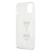 Чохол Karl Lagerfeld Glitter Karl's and Choupette для iPhone 13 mini Silver (KLHCP13SKCTUGLS)
