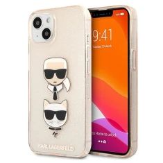 Чохол Karl Lagerfeld Glitter Karl's and Choupette для iPhone 13 mini Gold (KLHCP13SKCTUGLGO)