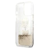 Чохол Karl Lagerfeld Liquid Glitter Karl & Choupette Head для iPhone 13 Pro Max Gold (KLHCP13XKICGLD)