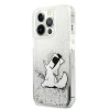 Чохол Karl Lagerfeld Liquid Glitter Choupette Fun для iPhone 13 Pro Max Silver (KLHCP13XGCFS)