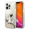 Чохол Karl Lagerfeld Liquid Glitter Choupette Fun для iPhone 13 Pro Max Gold (KLHCP13XGCFD)