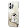 Чохол Karl Lagerfeld Liquid Glitter Choupette Fun для iPhone 13 Pro Max Gold (KLHCP13XGCFD)