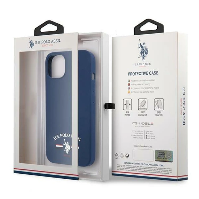 Чохол U.S. Polo Assn Silicone Collection для iPhone 13 Navy (USHCP13MSFGV)