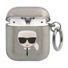 Чохол Karl Lagerfeld Glitter Karl's Head для AirPods 2/1 Black (KLA2UKHGK)