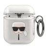 Чохол Karl Lagerfeld Glitter Karl's Head для AirPods 2/1 Silver (KLA2UKHGS)