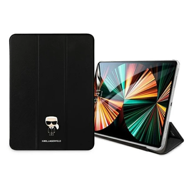Чохол Karl Lagerfeld Saffiano Karl Iconic для iPad Pro 12.9 2021 Black (KLFC12OKMK)