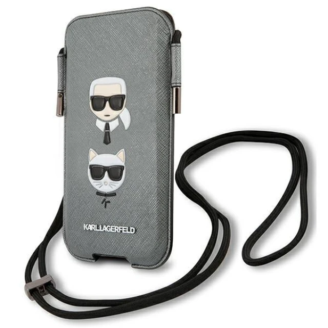 Чохол Karl Lagerfeld Saffiano Iconik Karl & Choupette 6.7