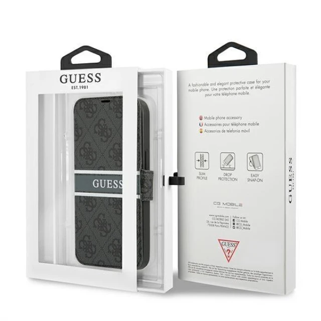 Чохол Guess 4G Stripe для iPhone 13 mini Grey (GUBKP13S4GDGR)