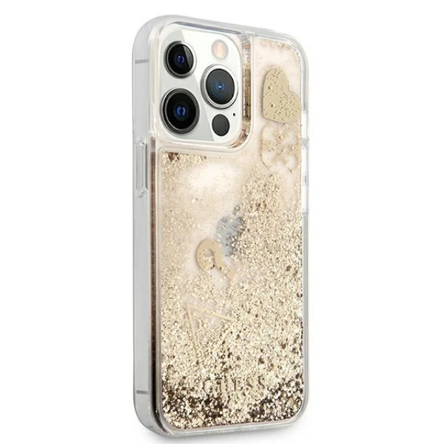 Чохол Guess Glitter Charms для iPhone 13 Pro Gold (GUHCP13LGLHFLGO)