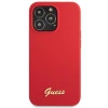 Чохол Guess Silicone Script Gold Logo для iPhone 13 Pro Max Burgundy (GUHCP13XLSLMGRE)