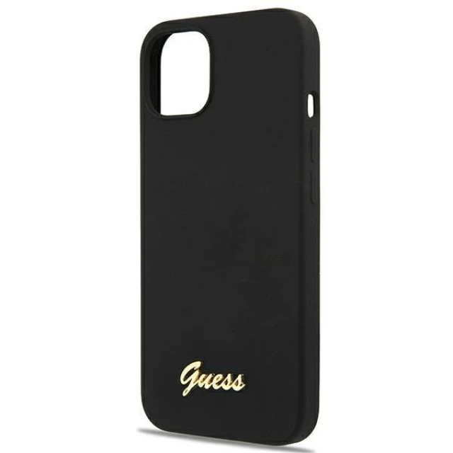 Чохол Guess Silicone Script Logo для iPhone 13 Black (GUHMP13MLSLMGBK)