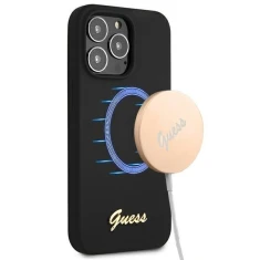 Чохол Guess Silicone Script Logo для iPhone 13 Pro Max Black (GUHMP13XLSLMGBK)