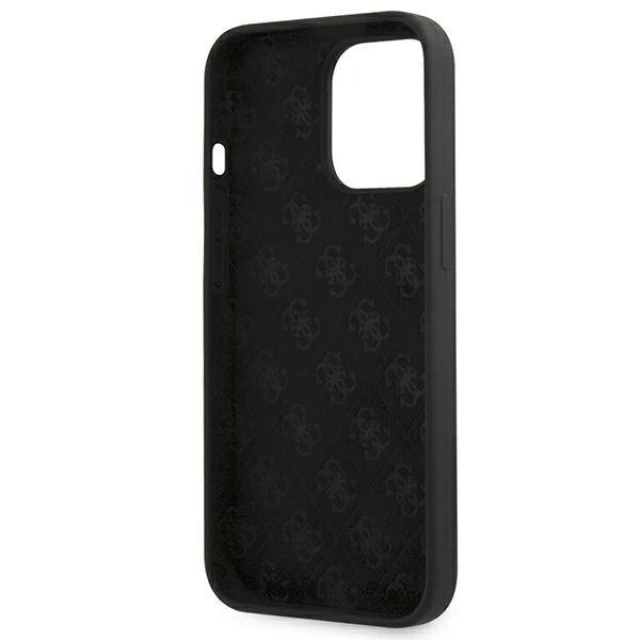 Чохол Guess Silicone Script Logo для iPhone 13 Pro Max Black (GUHMP13XLSLMGBK)