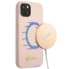 Чохол Guess Silicone Script Logo для iPhone 13 Pink with MagSafe (GUHMP13MLSLMGLP)
