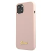Чохол Guess Silicone Script Logo для iPhone 13 Pink with MagSafe (GUHMP13MLSLMGLP)