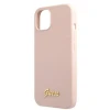 Чохол Guess Silicone Script Logo для iPhone 13 Pink with MagSafe (GUHMP13MLSLMGLP)