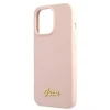 Чохол Guess Silicone Script Logo для iPhone 13 Pro Pink with MagSafe (GUHMP13LLSLMGLP)