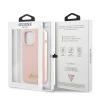 Чохол Guess Silicone Script Logo для iPhone 13 Pro Pink with MagSafe (GUHMP13LLSLMGLP)