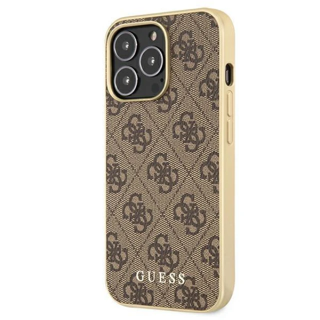 Чохол Guess 4G Collection для iPhone 13 Pro Brown with MagSafe Brown (GUHMP13LG4GB)