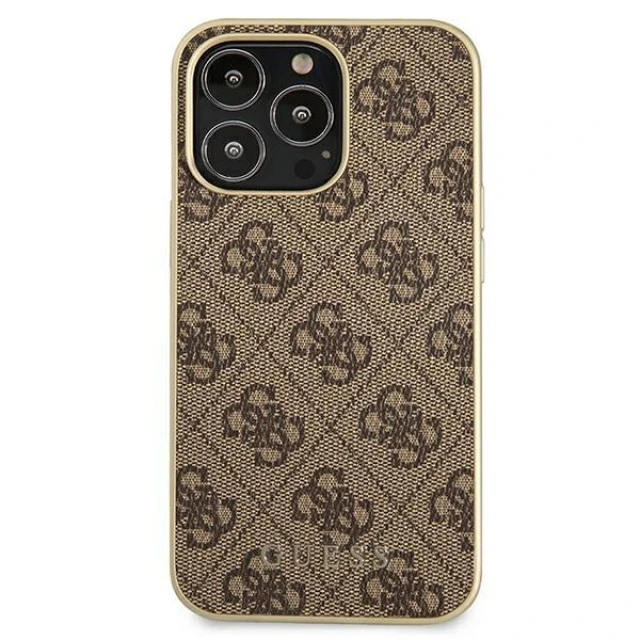 Чохол Guess 4G Collection для iPhone 13 Pro Brown with MagSafe Brown (GUHMP13LG4GB)