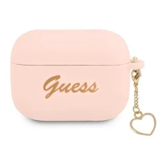 Чехол Guess Silicone Charm Collection для AirPods Pro Pink (GUAPLSCHSP)