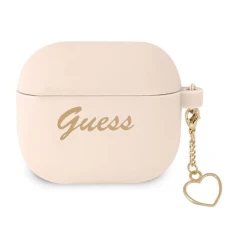 Чехол Guess Silicone Charm Collection для AirPods 3 Pink (GUA3LSCHSP)