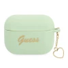 Чохол для навушників Guess Silicone Charm Heart для AirPods Pro Green (GUAPLSCHSN)