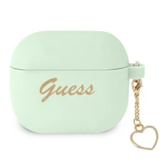 Чохол для навушників Guess Silicone Charm Heart для AirPods 3 Green (GUA3LSCHSN)