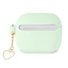 Чохол для навушників Guess Silicone Charm Heart для AirPods 3 Green (GUA3LSCHSN)