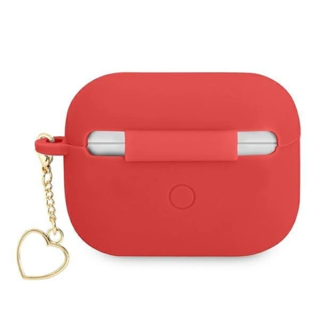 Чохол для навушників Guess Silicone Charm Heart Collection для AirPods Pro Red (GUAPLSCHSR)