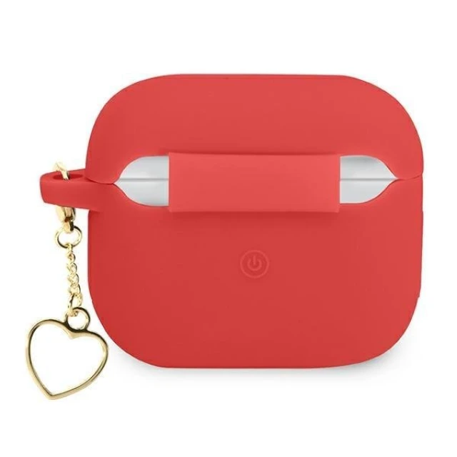 Чохол для навушників Guess Silicone Charm Heart Collection для AirPods 3 Red (GUA3LSCHSR)