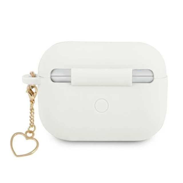 Чохол Guess Silicone Charm Collection для AirPods Pro White (GUAPLSCHSH)
