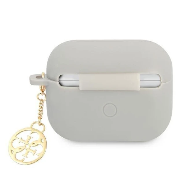 Чохол для навушників Guess Silicone Charm Collection для AirPods Pro Grey (GUAPLSC4EG)